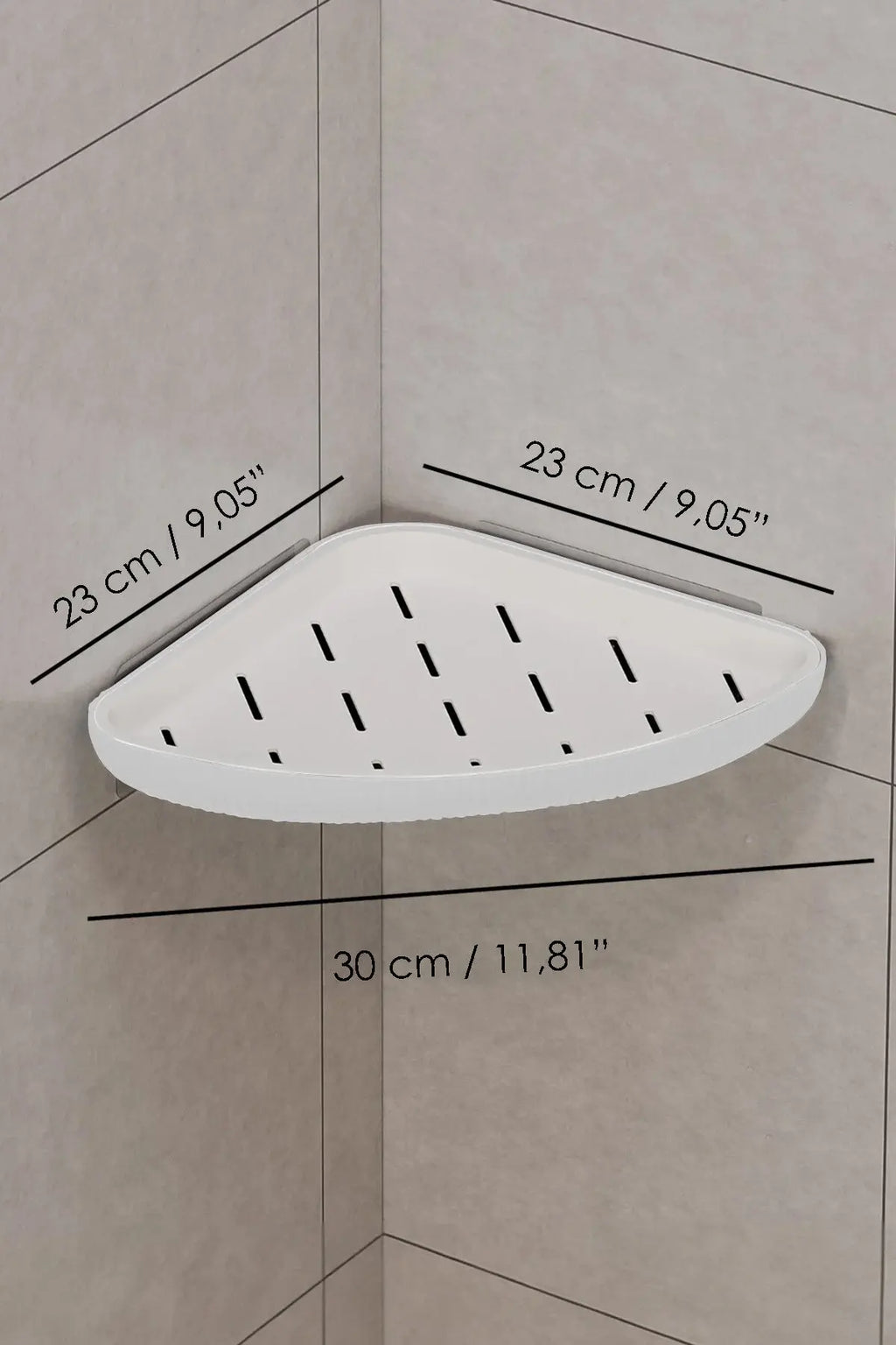 3’lü Yapışkanlı Banyo Köşe Rafı